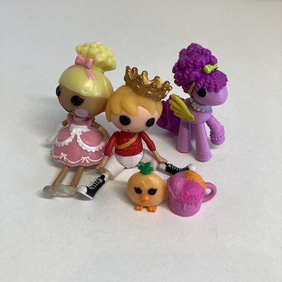 MGA Other - Mini Lalaloopsy Dolls Set Prince Handsome & Cinder Slippers 3” Lot With Others